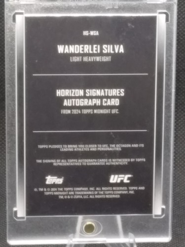 Wanderlei Silva /99 2024 UFC Topps Midnight HS-WSA Auto Horizon Signatures Pride - Picture 2 of 2