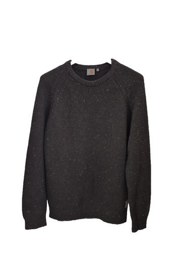 Maglione Carhartt Uomo Med Verde Anglistico Misto Lana di Agnello Pescatori Girocollo