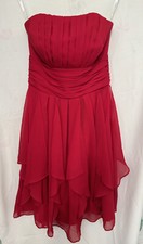 DAVIDS BRIDAL Women’s Red Chiffon Bridesmaid Dress Size 2