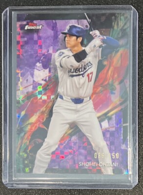 SHOHEI OHTANI🔥2024 TOPPS FINEST PURPLE REFRACTOR
