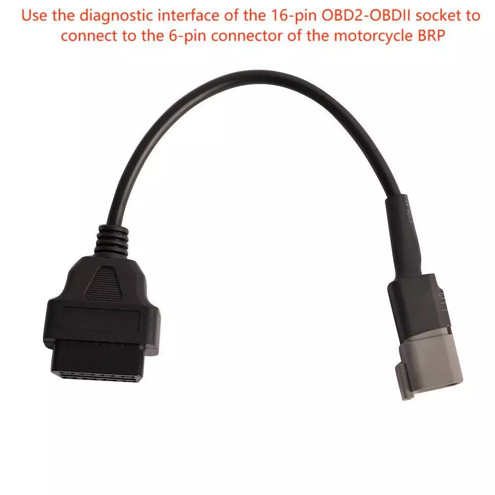 For BRP MOTO ATV UTV Motorcycle Bike 6 pin to OBD2 Diagnostic Cable Adapter