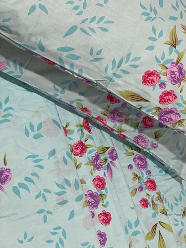 100%Cotton&Percale500TC3pcsKing/Queen Big Size Printed/Floral Flat/Top Sheet Set - Picture 65 of 226
