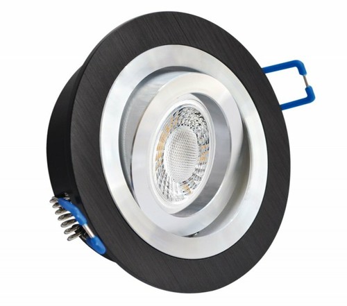 Foco empotrable con módulo LED de 5W regulable foco empotrable aluminio redondo bicolor negro ET30 - Imagen 1 de 4