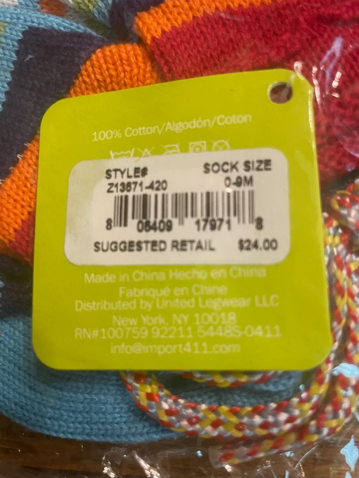 Botines de bebé Zutano tejidos a rayas con bolso de cordón azul tejido tren 0-9 meses NUEVO Foto 4 de 4