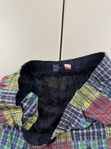 VTG Polo Sport Bathing Suit Mens L Madras Patchwork Ralph Lauren Shorts 6" in - Picture 4 of 13