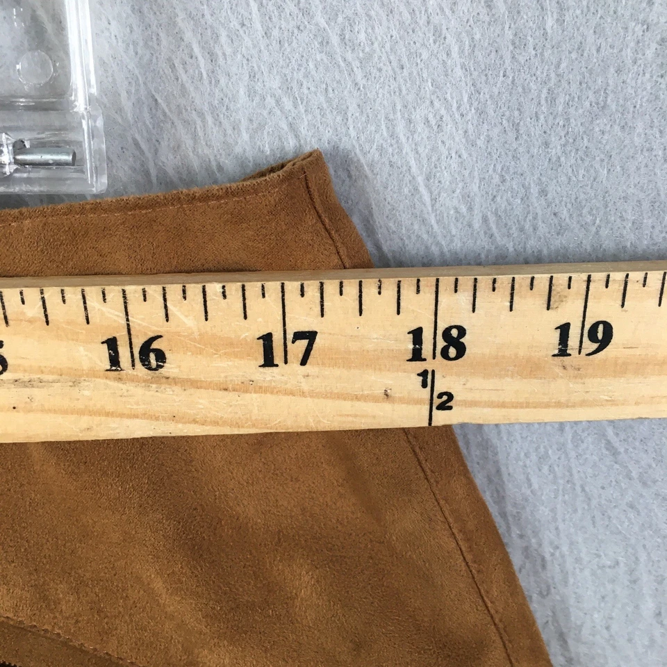 Шорты женские Jamie Sadock 16 коричневые искусственная замша высокая талия с заклепками для гольфа винтаж - Изображение 3 из 4