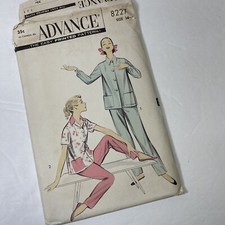 Advance Pattern 8227 Misses Size 14 Pajamas Vintage New Uncut