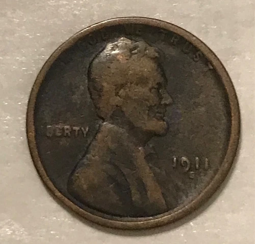 1911-s  Lincoln cent , VG, Scarce date