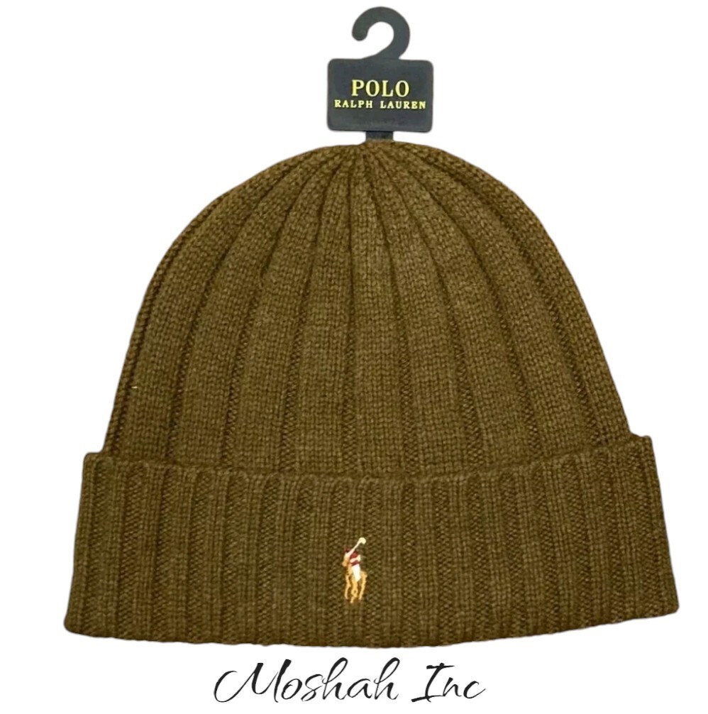 Polo Ralph Lauren Men's Skull Cap Beanie Winter Hat Olive Green O