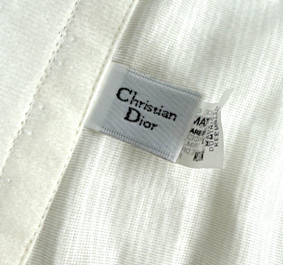 Vintage Christian Dior Ivory Lace Garter Belt Size M Corset Pleated Nylon Cream - Image 3 of 4