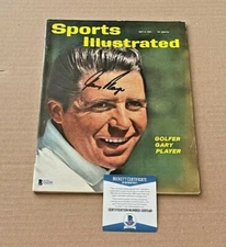 GARY PLAYER SIGNED SPORTS ILLUSTRATED 5-8-61 NO LABEL BECKETT BAS PGA