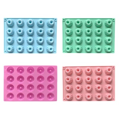 20 Capacity Silicone Small Sweet Cake Baking Moulds For Brownies And Puddings