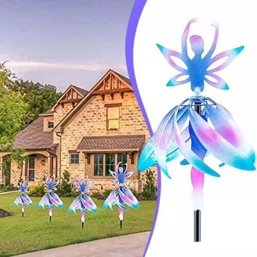 Pinwheel Fairy Windmill Yard Art Angel Ornament Garden Decoration Home Gift UK - Picture 5 of 11