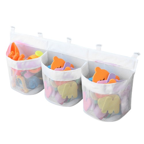 Baby Bath Toy Tidy Organiser Kids Mesh Net Storage Bag Holder for Bathroom