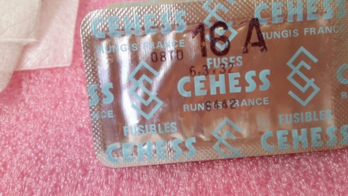 10x D8TD glass fuse (blister) 16A 500V 6.3x32 mm CEHESS Fusibles Rungis - France - Picture 3 of 3