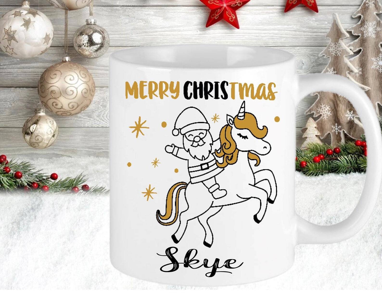Christmas Personalised Mug Gift Present Funny Christmas Hot Chocolate Tea Coffee