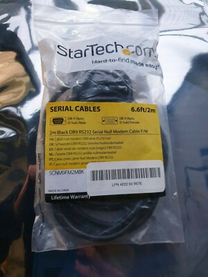 StarTech.com SCNM9FM2MBK 2m Black DB9 RS232 Serial Null Modem Cable (r5trolley.5