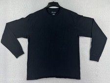 Champion Shirt Womens Large Black Long Sleeve Spellout Logo 100 Cotton