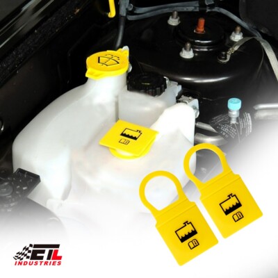 2Pcs Coolant Radiator Reservoir Overflow Tank Cap for Jeep DodgeChrysler52079331