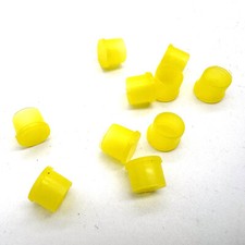 50pcs Plastic Dust Cap Protective Covers Yellow f SMA RP-SMA Female RF Connector