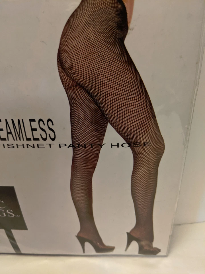 Panty manguera de red sin costuras MUSIC LEGS #9001 2 pares negro púrpura Foto 2 de 3