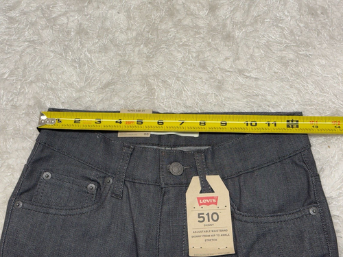 Levi's 510 Boys 12 Regular 26x26 Dark Gray Ziggy Skinny Jeans - Picture 9 of 9