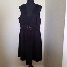 Women's Plus Size Forever 21+ Low Cut Dress Black Sz 2X
