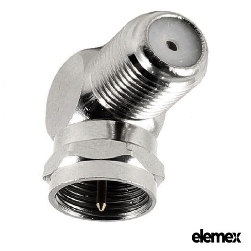 TV Antenna Cable Connector F-Type Male to Female Right Angle Adapter- 90 degree - Bild 2 von 2