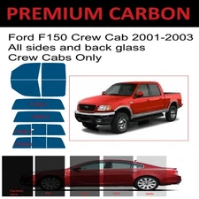 Premium Carbon Window Tint fits Ford F150 2001-2003 4 door precut window tint