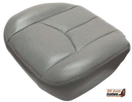 03 04 05 06 Chevy Tahoe Suburban LT LS Z71 Driver Side Leather Seat Cover Gray - Picture 8 of 9