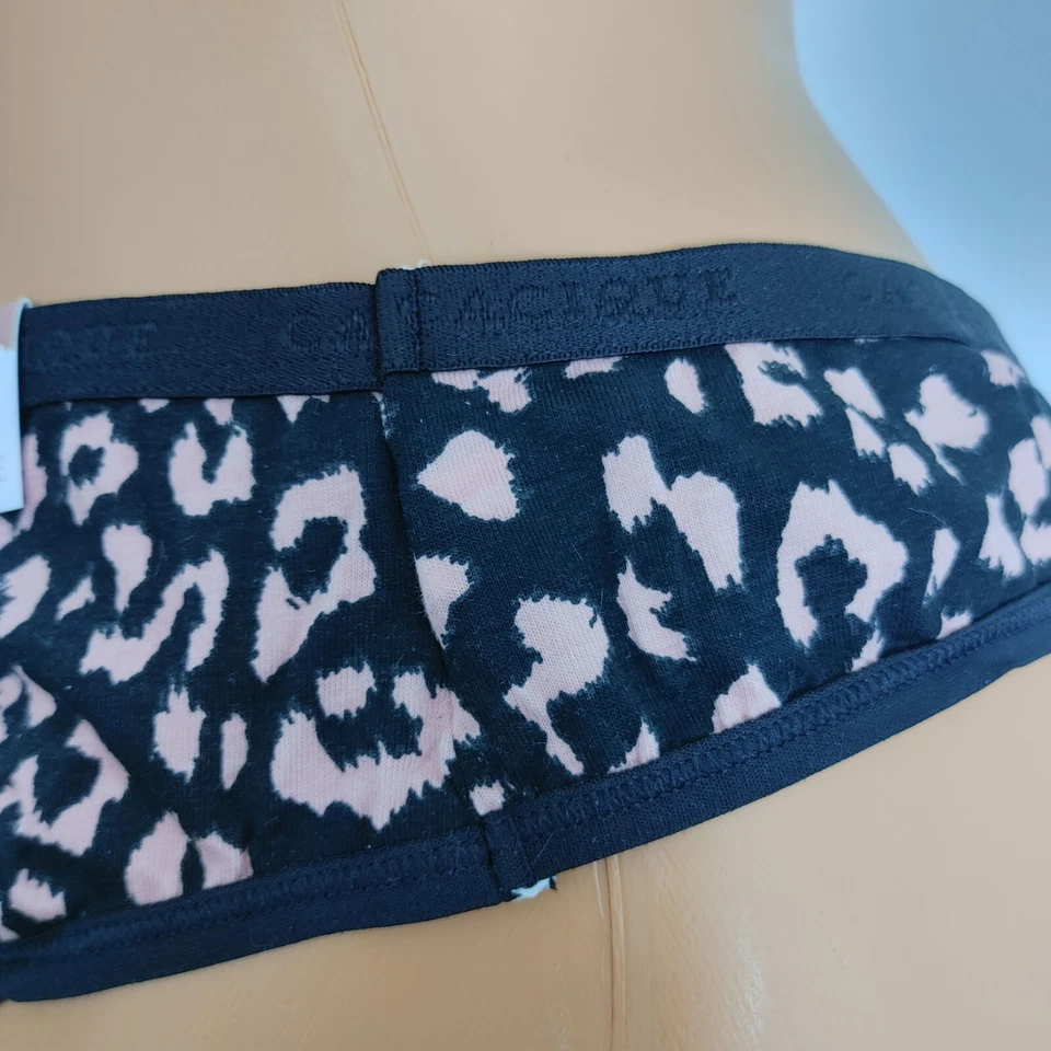 LANE BRYANT CACIQUE PLUS 18/20 COTTON THONG PANTY Black Pink Animal Print  - Image 4 of 4