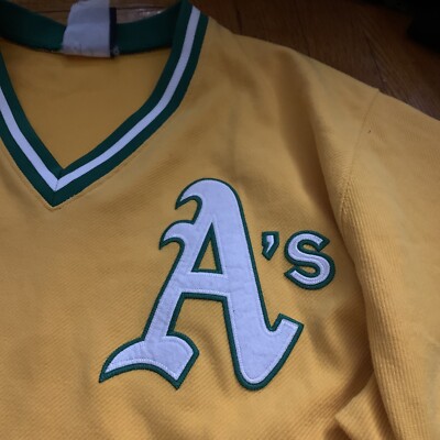 Majestic Cooperstown Collection Yellow Oakland A's Jersey XL MLB