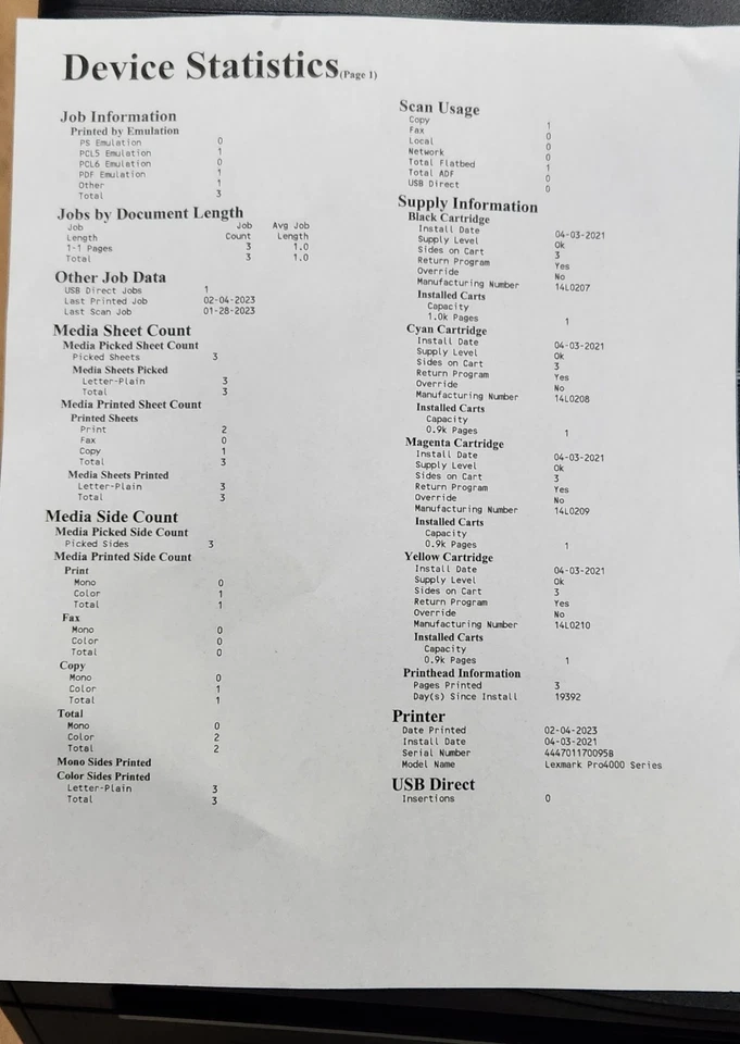 Lexmark OfficeEdge Pro4000 All-In-One Inkjet Printer NEW, NO BOX - Image 2 of 3