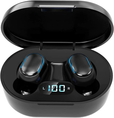  Wireless Earbuds with Bluetooth IPX7 Waterproof Button Control One-Step Pairing