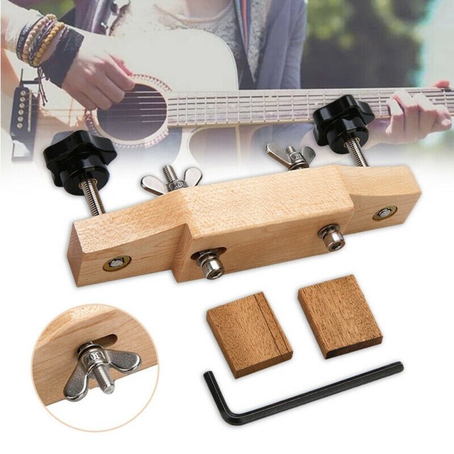 Stainless Steel Acoustic Maple Guitar Bridge Install Clamp Luthier