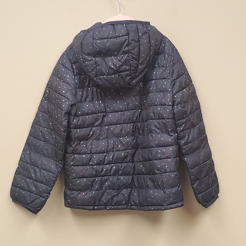 Gap Kids Girls Navy Primaloft Jacket Hearts Print Sz Small - Picture 7 of 16