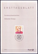 Germany 1997 FDS, ETB, Sebastian Kneipp Founder of Naturopathy Medicine