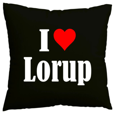 Kissenbezug I Love Lorup Ich liebe Lorup Schwarz 138883