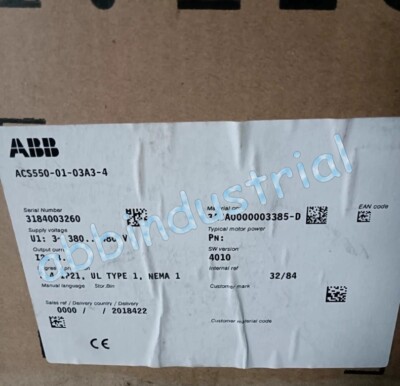 New In Box ACS550-01-03A3-4 Inverter ACS5500103A34