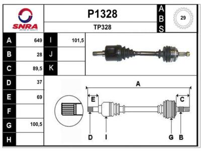 Antriebswelle CITROEN PEUGEOT XM 605 Break 3.0 2.0 i Turbo 2.1 24 Diesel links