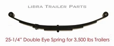 LIBRA trailer leaf spring -4 leaf double eye 1750lbs for 3500 lbs axle - 20015