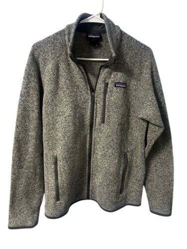 Patagonia Mens Small Gray Sweater Full-Zip Fleece Jacket, outdoors, hiking, SM