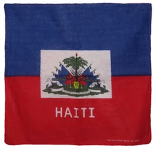 Wholesale Lot 6 Haiti Country 100% Cotton 22"x22" Bandana Bandanna