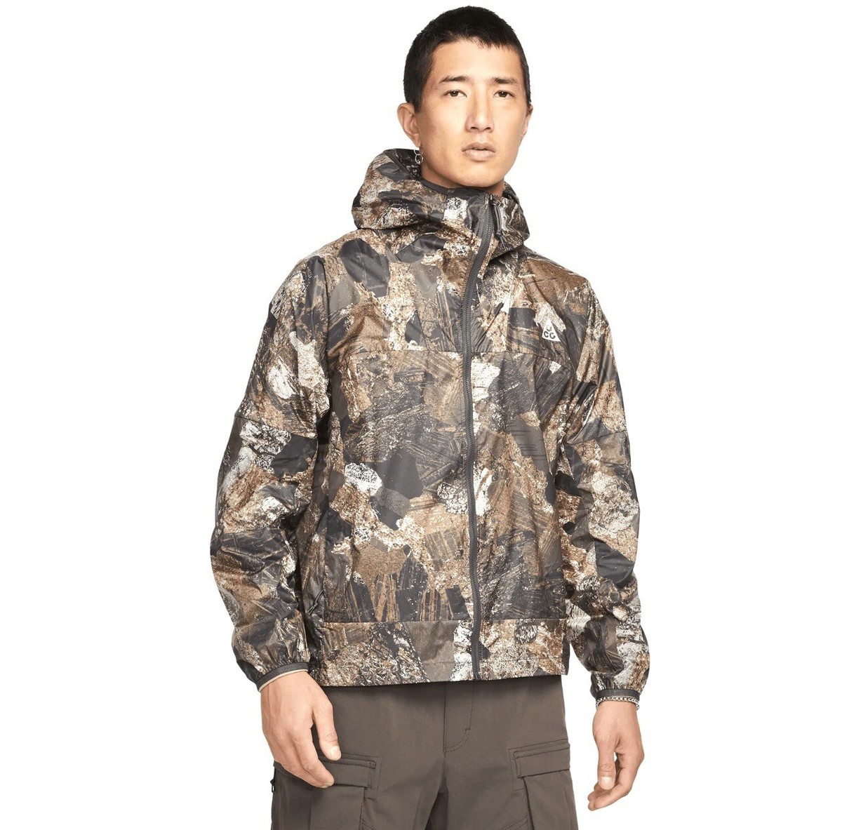 NIKE ACG CINDER CONE WINDPROOF LIGHTWEIGHT JACKET IRONSTONE