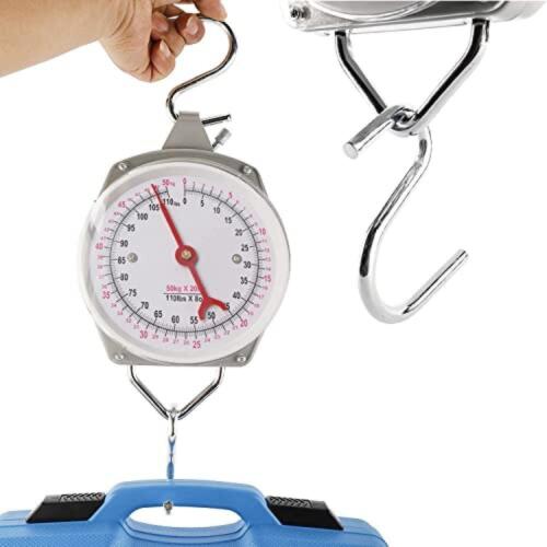 Hanging Spring Dial Scale 110lb/50kg Big Game Scale,Hanging Scale with 2 S-Hooks - Picture 6 of 9