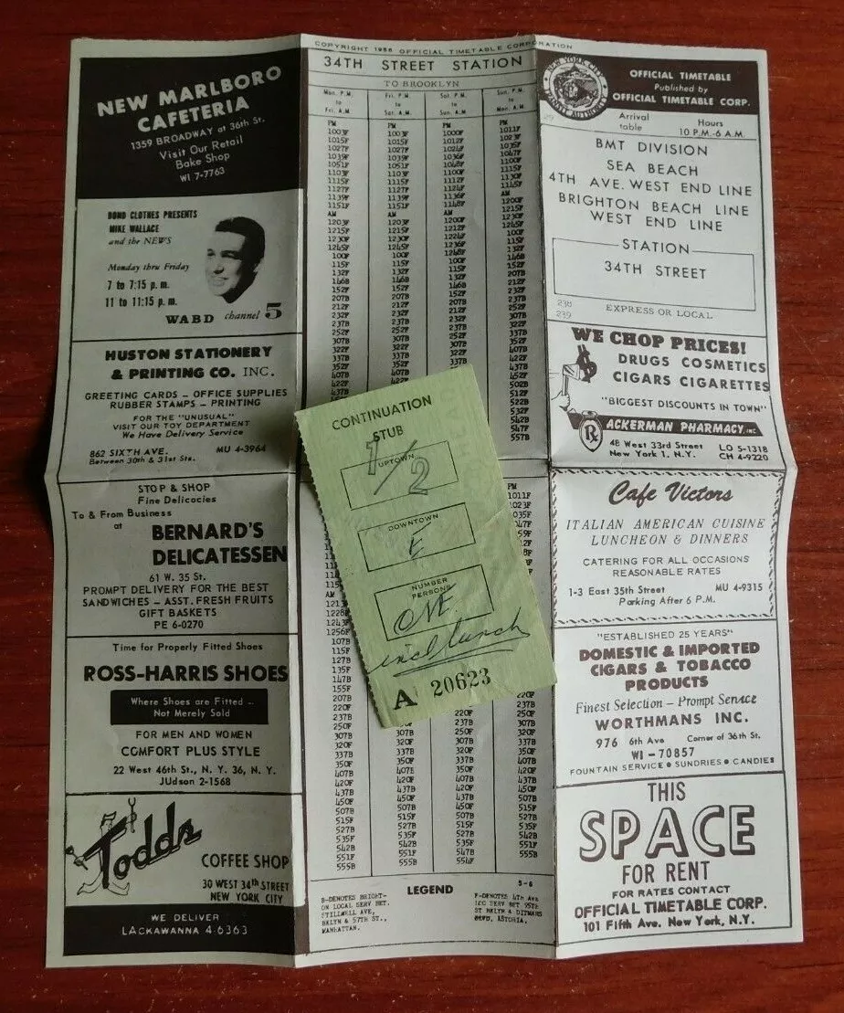 1956 College Entrance Examination Board Scholastic Aptitude Test Ticket NY,  NY