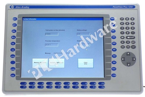 Allen Bradley 2711P-B12C4D6 /A PanelView Plus CE 1250 Key/Touch 12.1" Terminal - Picture 4 of 10