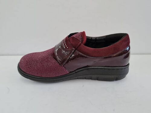 Cliawalk Scarpe Donna Con Strappo e Zeppa, Estraibile 594 - BOR (Bordeaux) - Foto 4 di 5