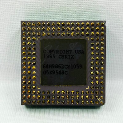 Cyrix 5x86-100GP antique gold cpu collection, physical photos Rare