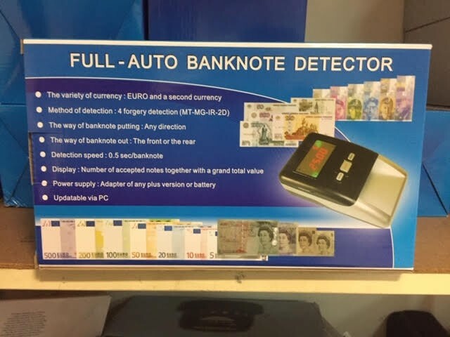 DT4BM Détecteur de faux billets compact noir pour commerce et caisse